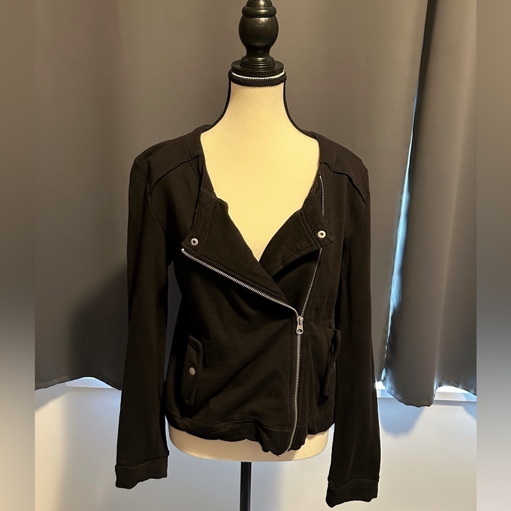 Galeries Lafayette Black Moto  Sweatshirt from Paris